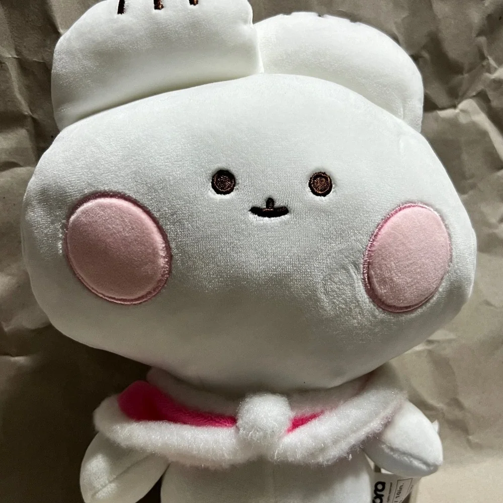 Miniso 10in Ratora Plush White Pink Cape Bunny‎ Stuffed Animal Kawaii Cute